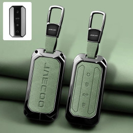 Schlüsselhülle aus Zinklegierung und Leder für Jaecoo 5, Jaecoo 7, Omoda 9
