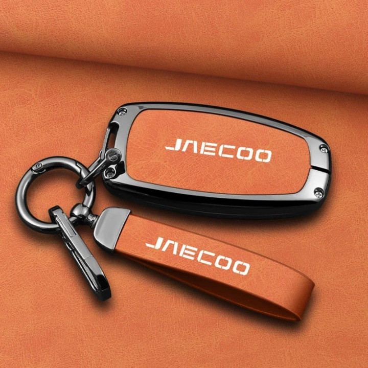 Schlüsseletui aus Zinklegierung und Leder für Jaecoo 7
