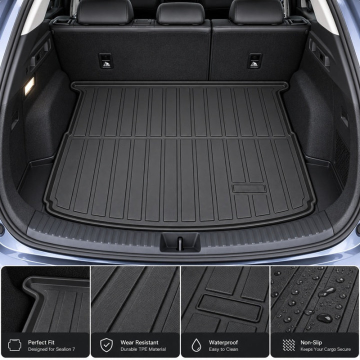 TPE-Kofferraummatte und Sitzschutz für BYD Sealion 7 – Bild 3