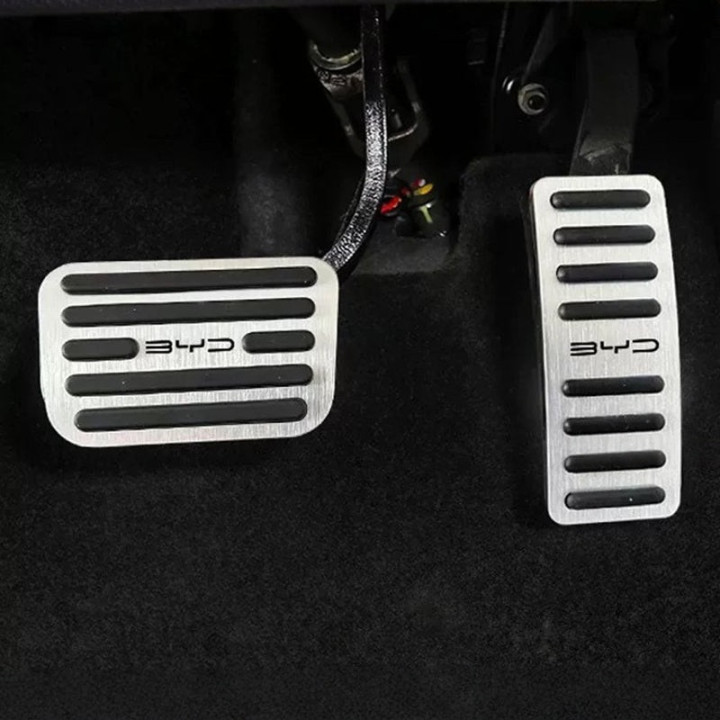 Aluminium-Pedalabdeckungen silbern für BYD Dolphin