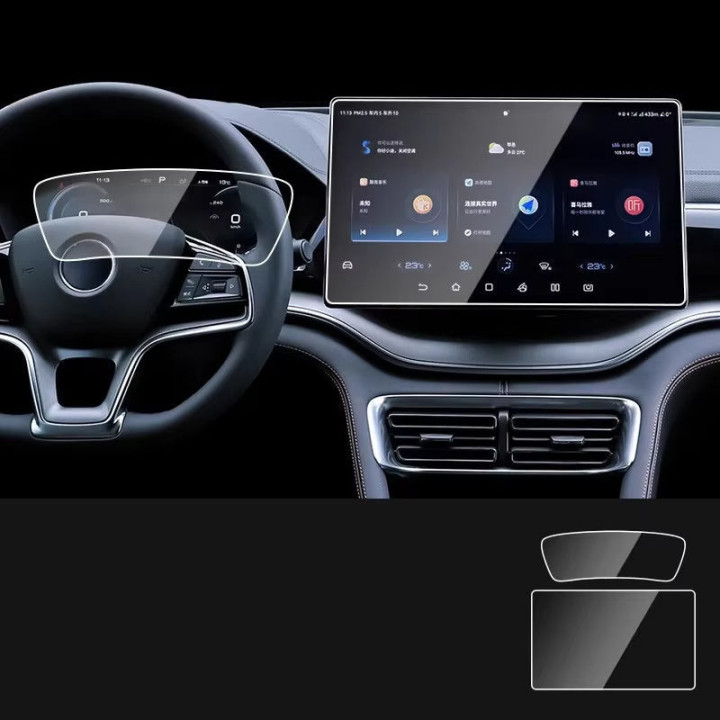 Schutzfolie für Zentraldisplay und Kombiinstrument für BYD Seal U – glänzend oder matt – Bild 6