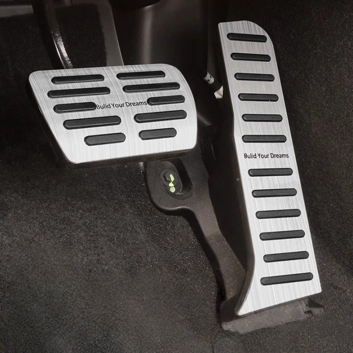 Pedalauflagen aus gebürstetem Aluminium für BYD