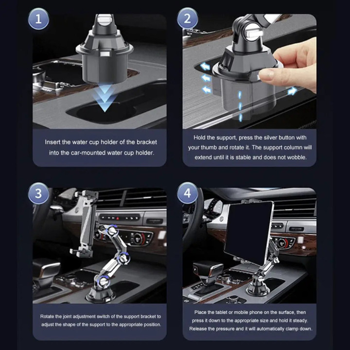 Handy- und Tablet-Halter für Becherhalter für BYD und Denza – Bild 6