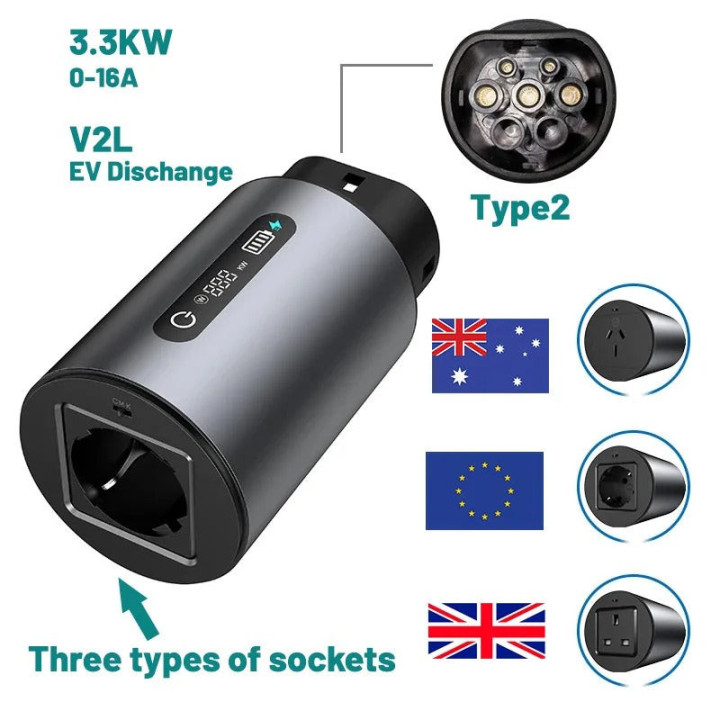 V2L-Adapter Type 2 mit EU-Steckdose für BYD Atto 3, Seal U und weitere – Bild 5