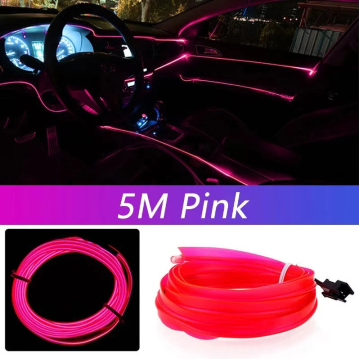 EL-Lichtleiste 5 m USB für BYD Atto 2/3, Dolphin, Seal – Bild 10