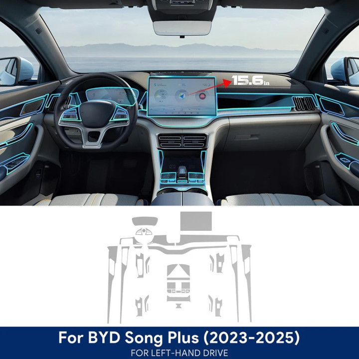 TPU-Schutzfolie für Zentraldisplay für BYD Seal U 2021–2024 (12,8″ oder 15,6″) – Bild 3