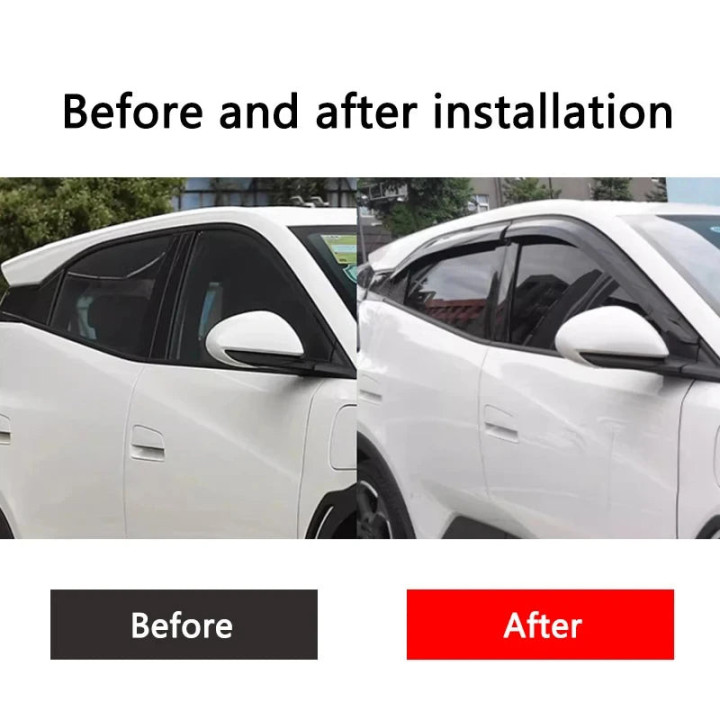 Seitenscheiben-Windabweiser geklebt für BYD Dolphin Surf – Bild 4