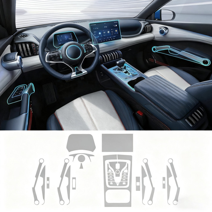 Transparente TPU-Folie für Mittelkonsole für BYD Atto 3 und Seal U – Bild 10