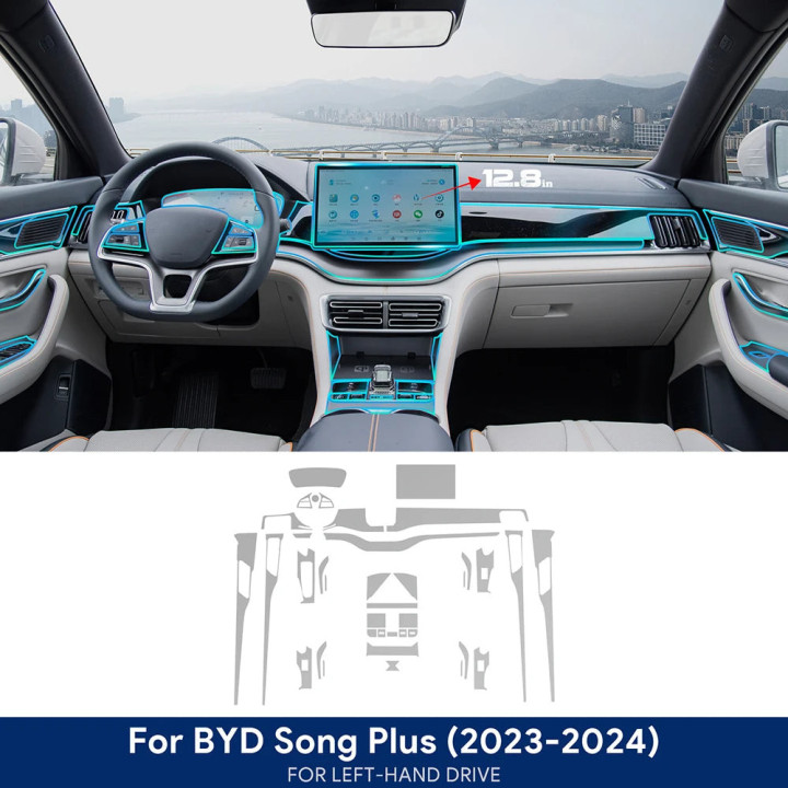 Transparente TPU-Folie für Mittelkonsole für BYD Atto 3 und Seal U – Bild 2