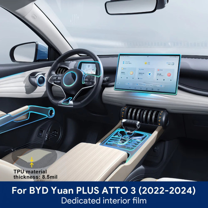 Transparente TPU-Folie für Mittelkonsole für BYD Atto 3 und Seal U – Bild 16