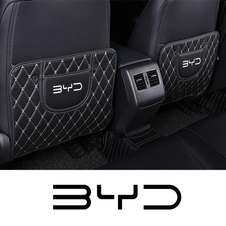 Sitzlehnen-Schutzmatte schwarz für BYD Atto 3 Dolphin Han Seal Seal U Tang