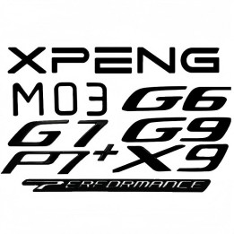 Schwarzes Heckemblem glänzend für Xpeng G6 G9 P7 X9