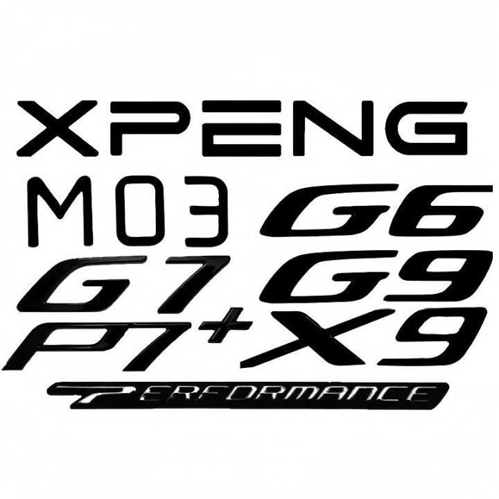 Schwarzes Heckemblem glänzend für Xpeng G6 G9 P7 X9
